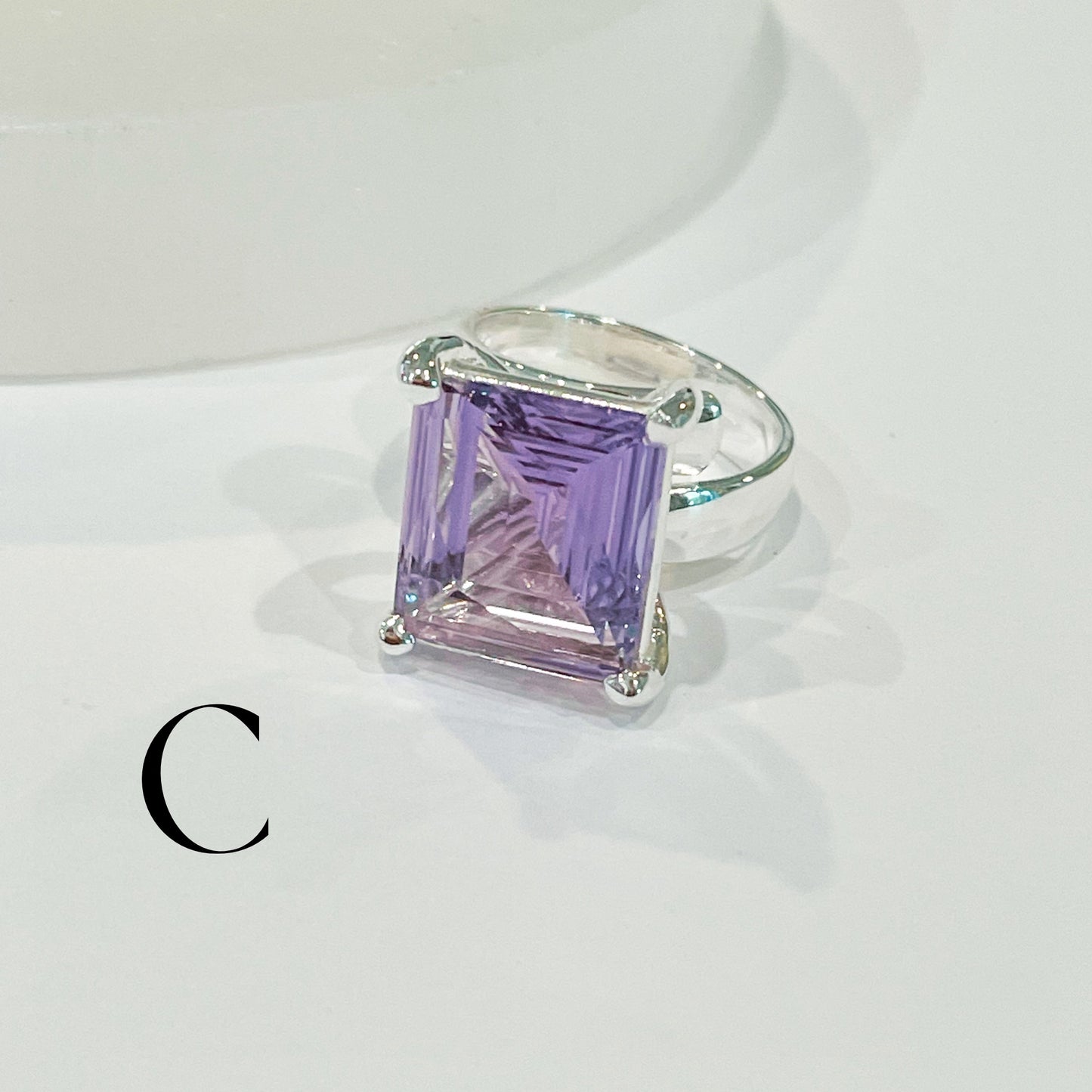 Rose De France Prong Rings - Solid Sterling Silver