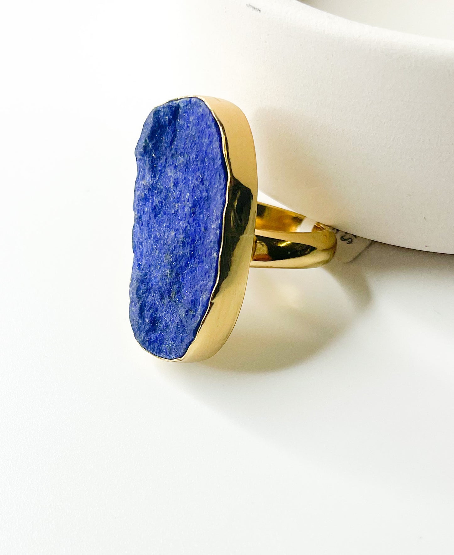 Raw Lapis lazuli Druzy Ring - Alchemia Gold