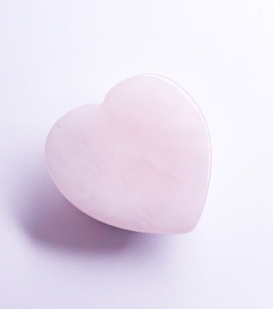 Rose Quartz Heart Phone Stone