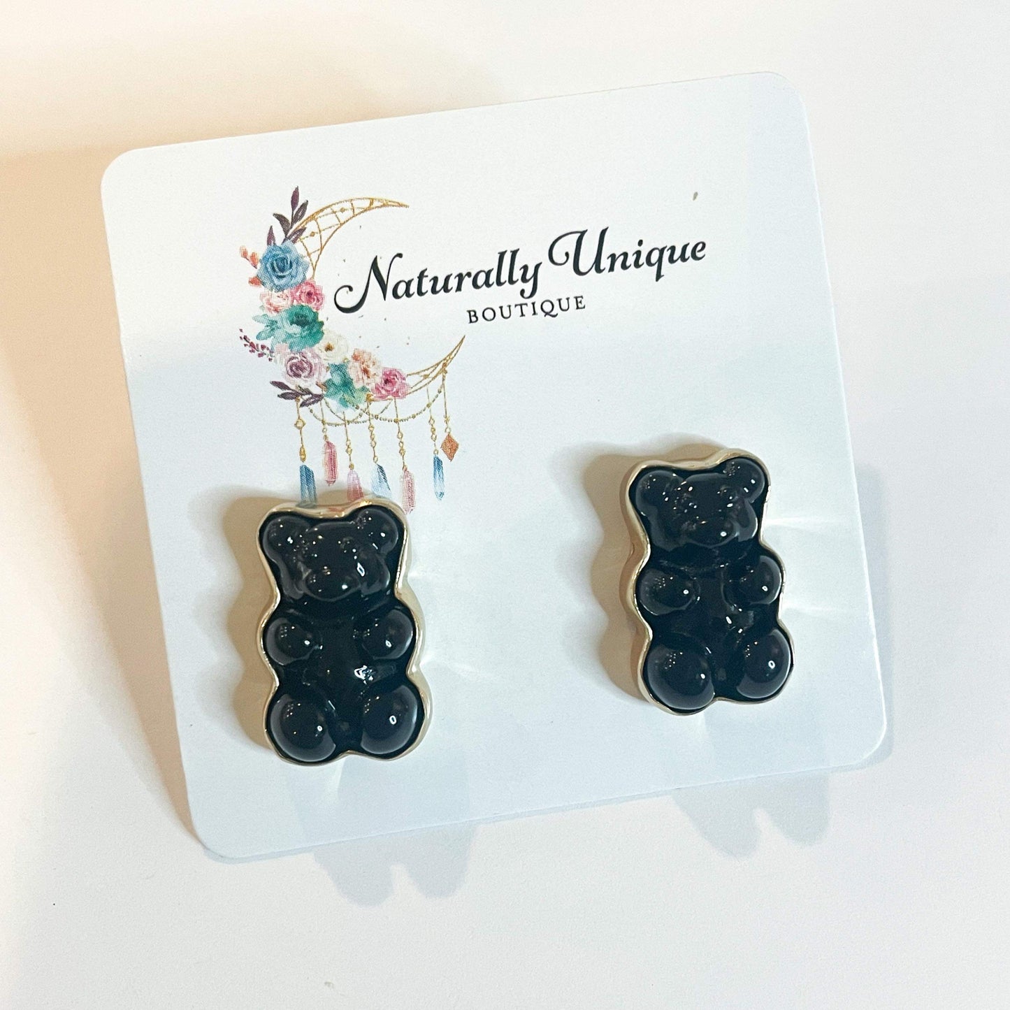 Black Gummy Bear Studs-Alchemia