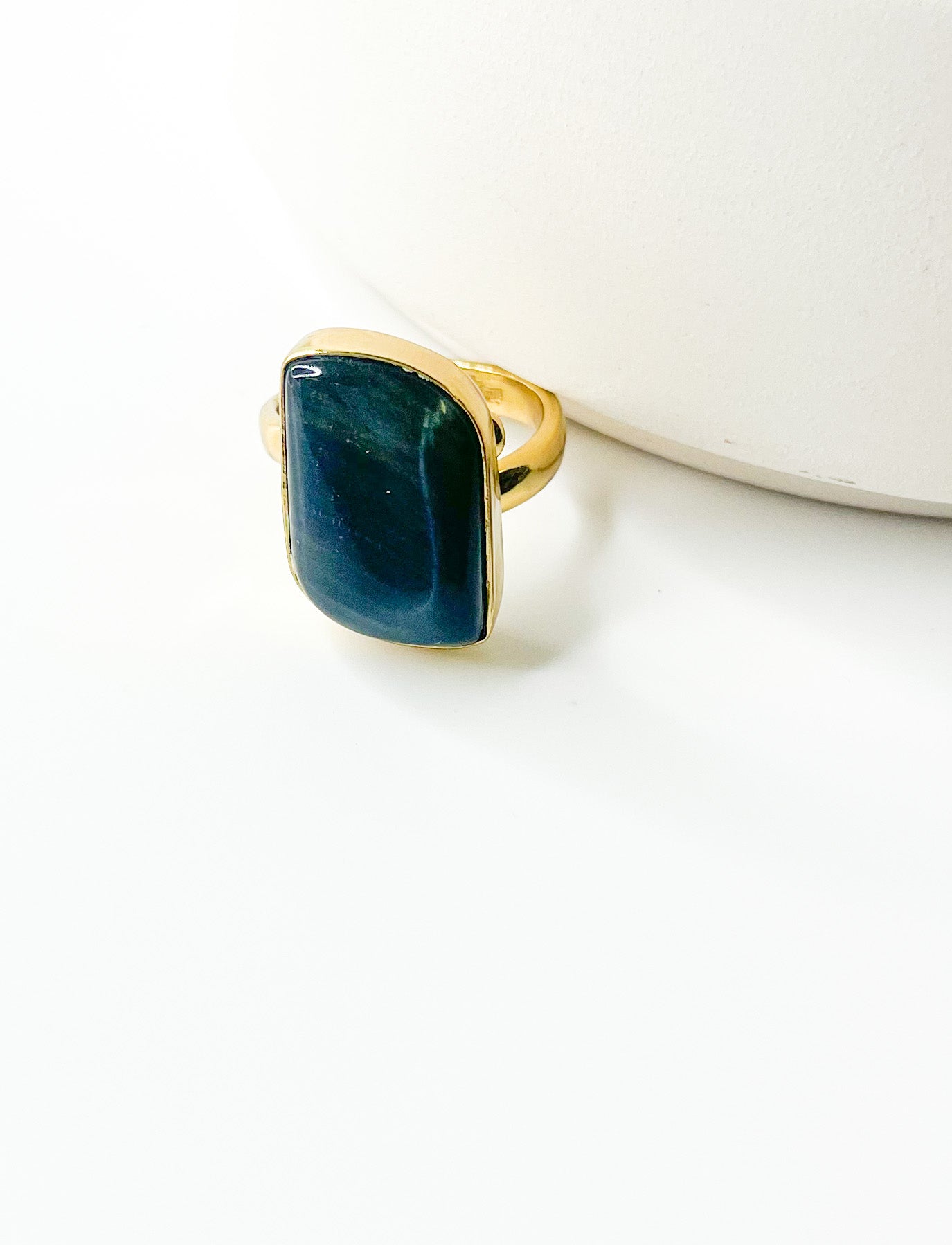 Tiger Eye Swish Alchemia Ring - Natural Hue of Blue, Red or Yellow