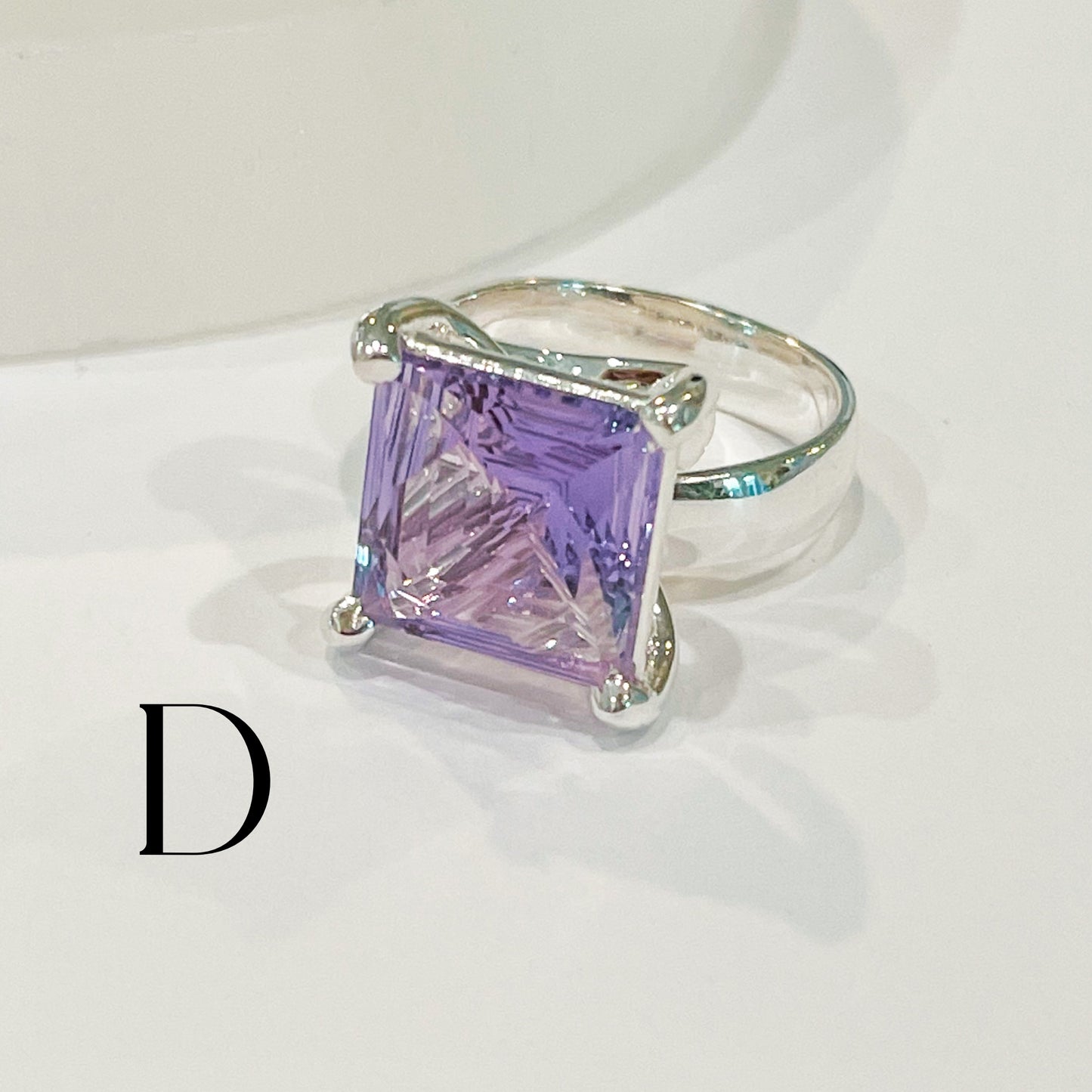 Rose De France Prong Rings - Solid Sterling Silver