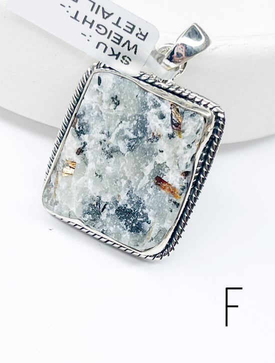 Astrophyllite Pendant - Solid Sterling Silver
