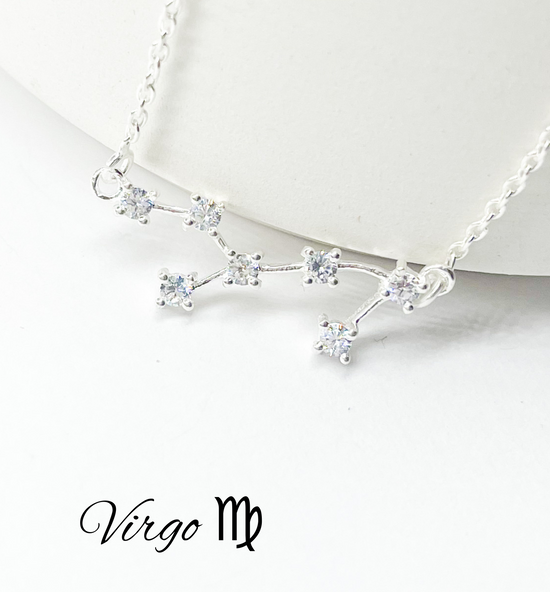 Virgo Zodiac Necklace - Silver