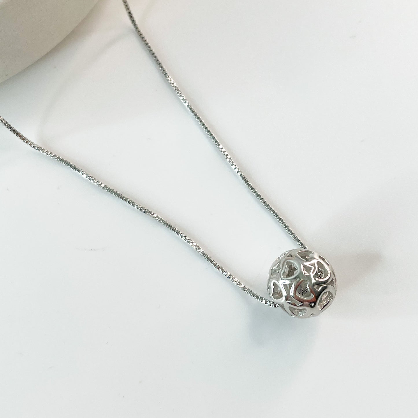Load image into Gallery viewer, Sphere Of Hearts Necklace-Solid Sterling Silver
