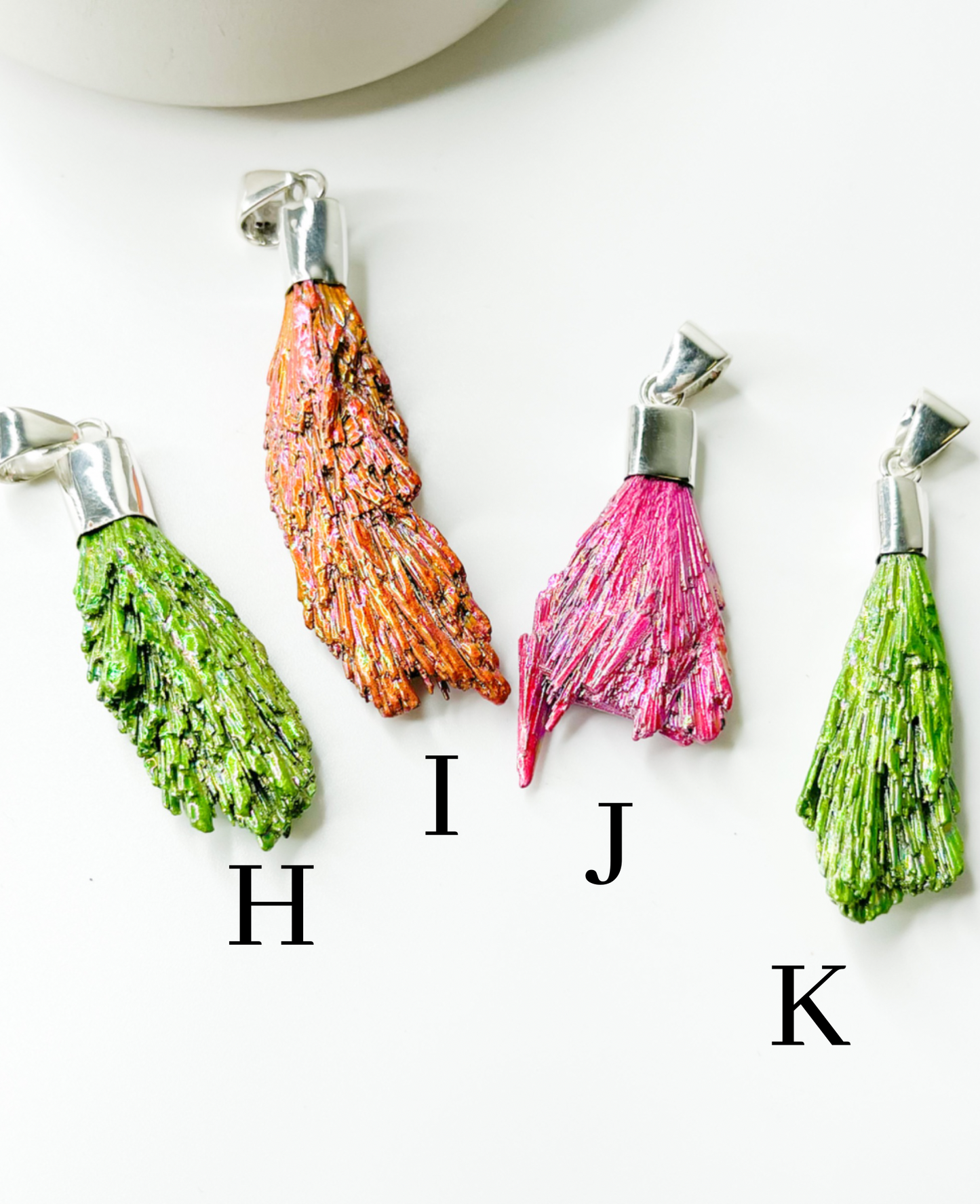 Metallic Feather Quartz Pendant - SSS