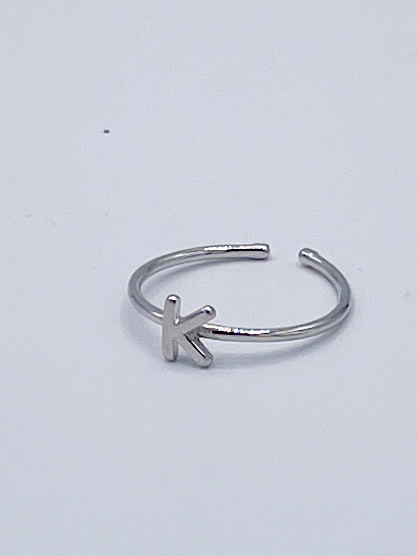 Dainty Initials Rings - Solid Sterling Silver