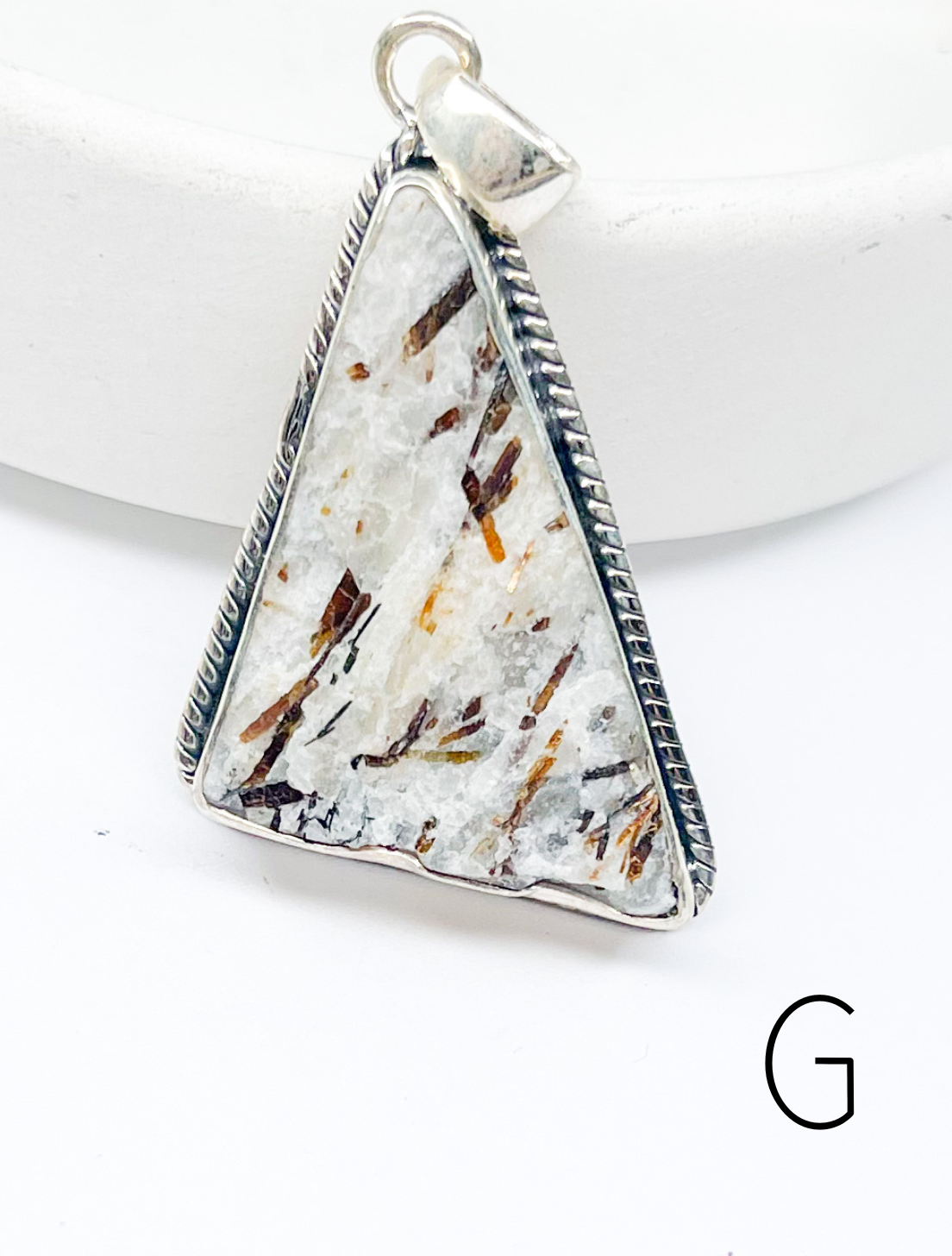 Astrophyllite Pendant - Solid Sterling Silver
