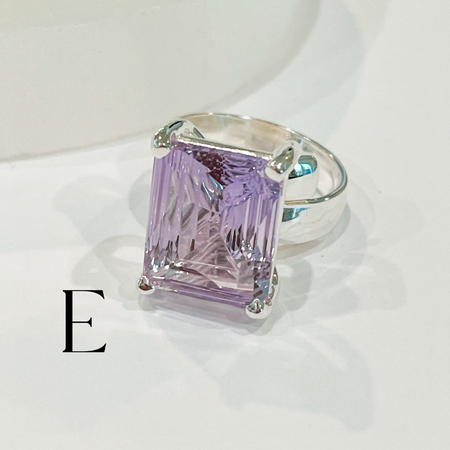 Rose De France Prong Rings - Solid Sterling Silver