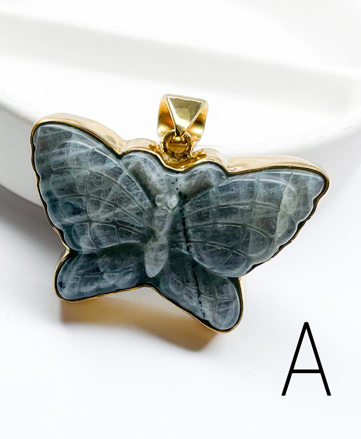 Labradorite Butterfly Pendants - Alchemia Gold