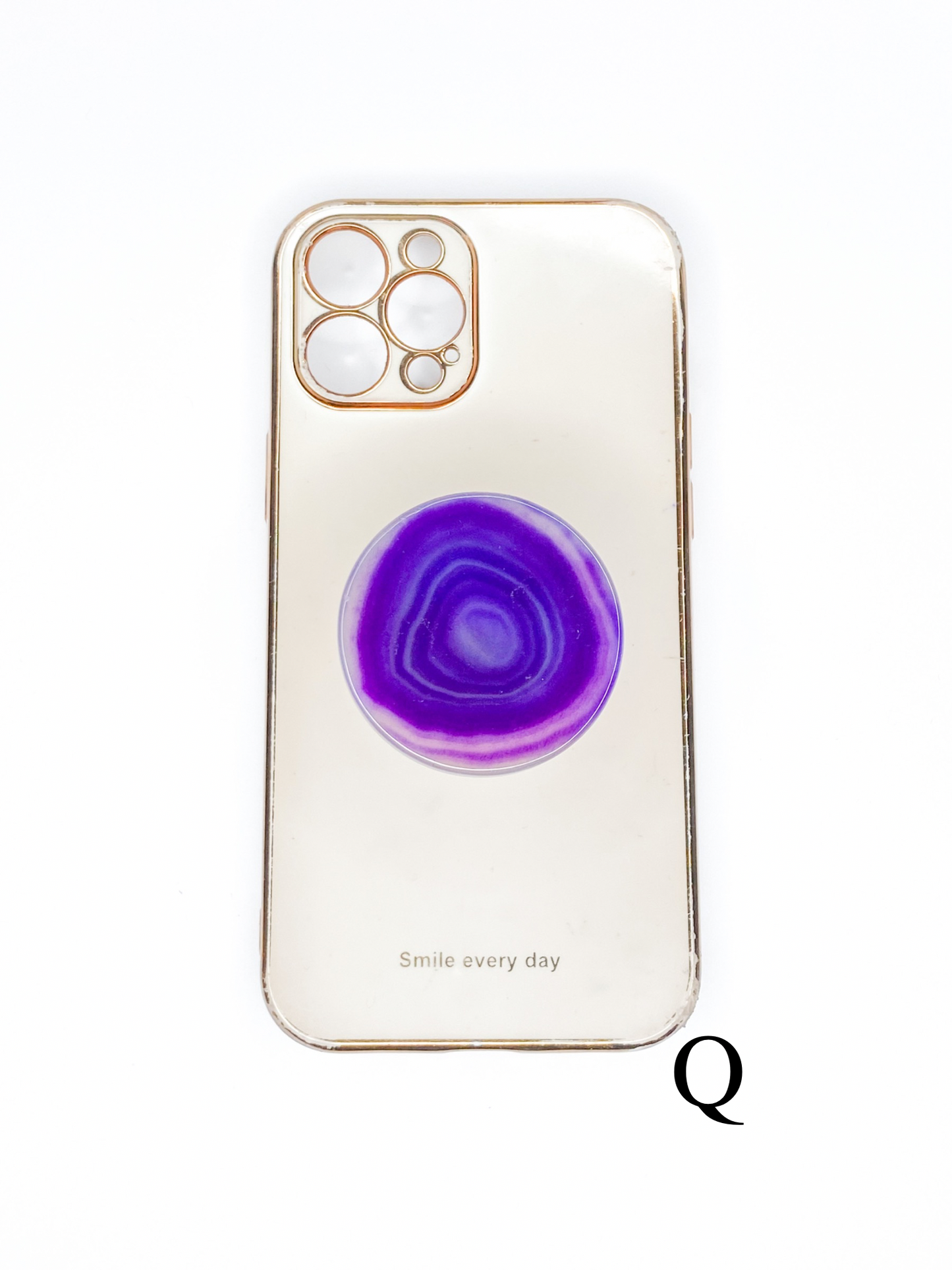 Load image into Gallery viewer, Purple Round Phone Stone
