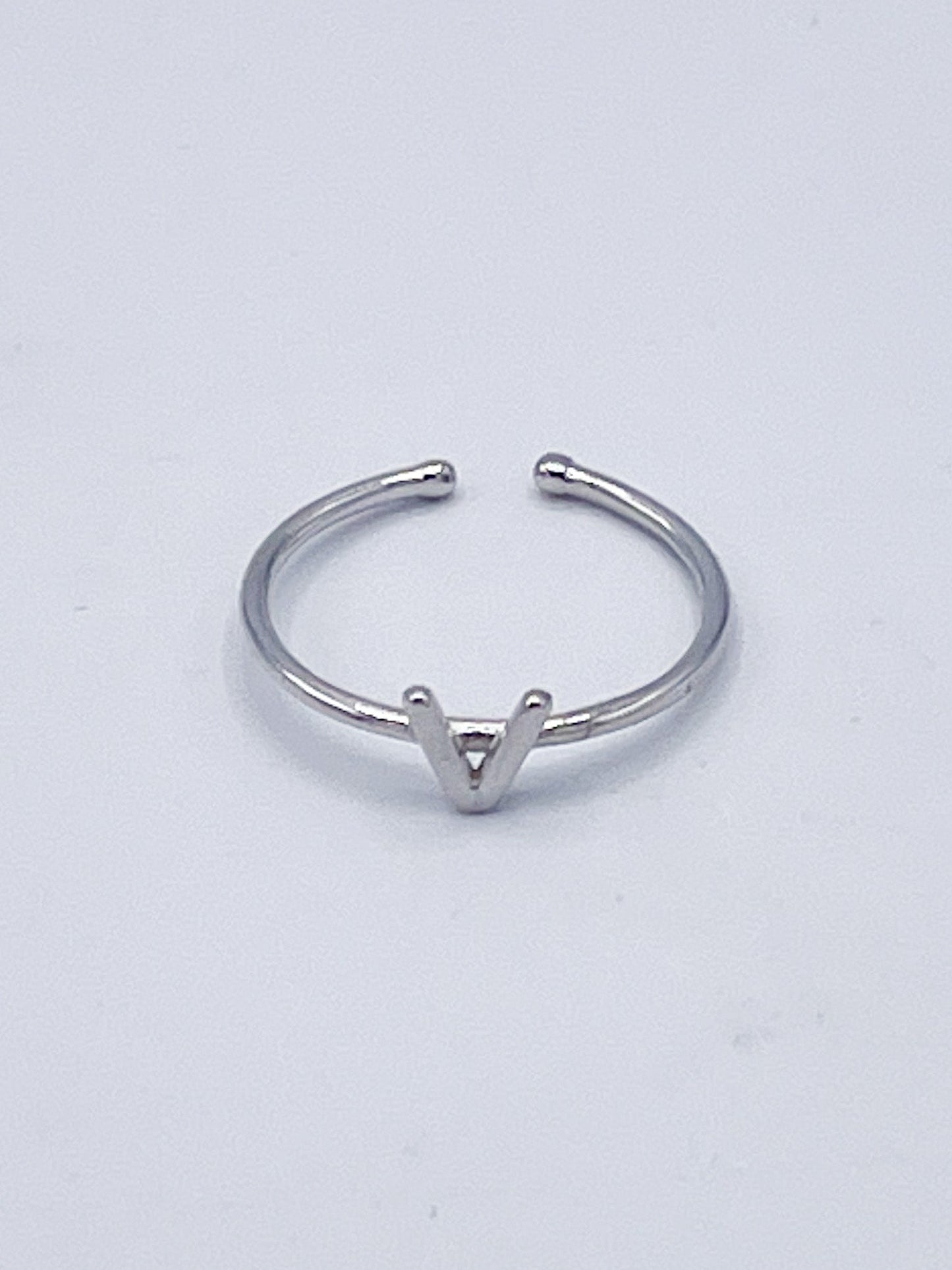 Dainty Initials Rings - Solid Sterling Silver