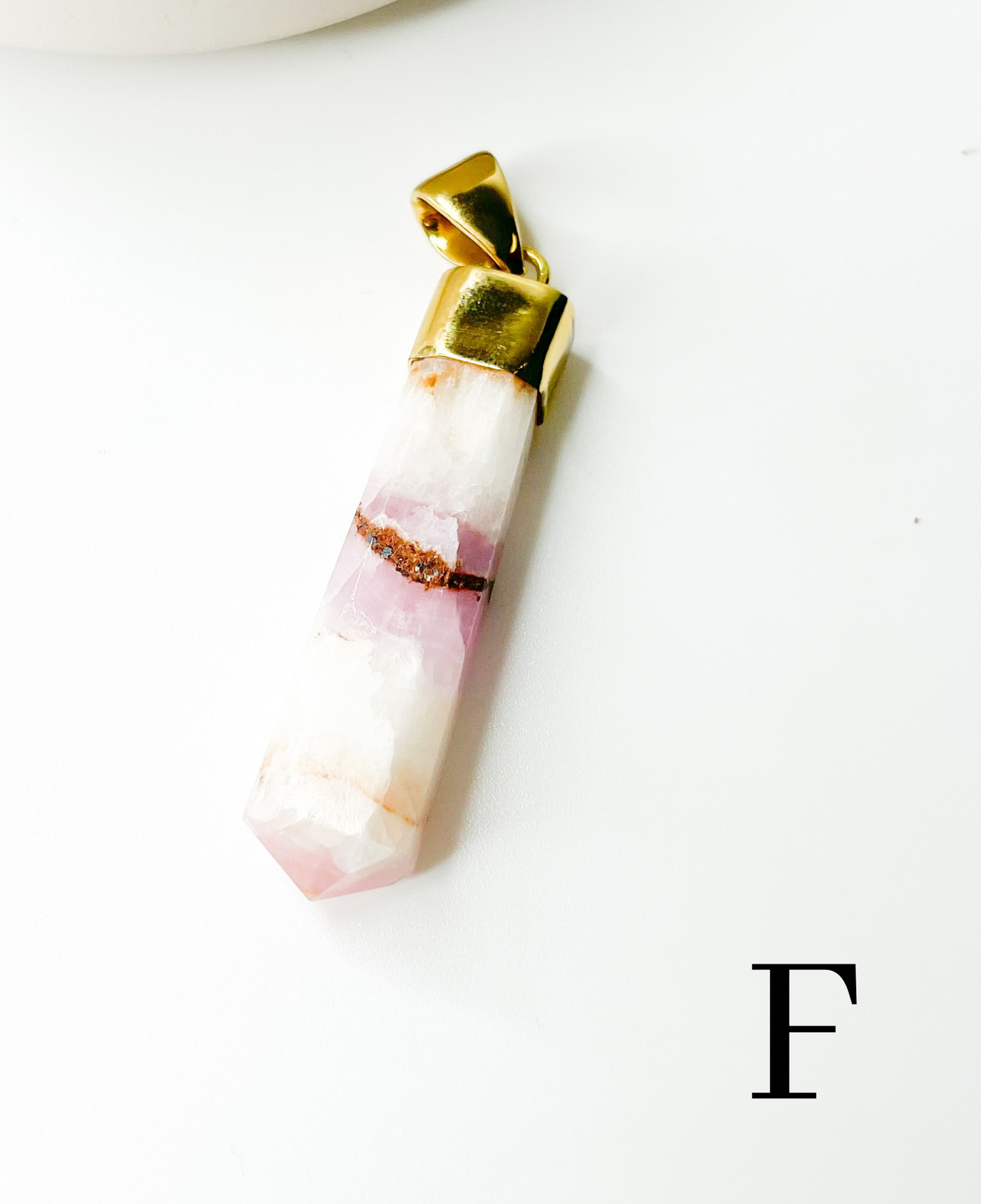 Pink Aragonite Point Pendant - Alchemia