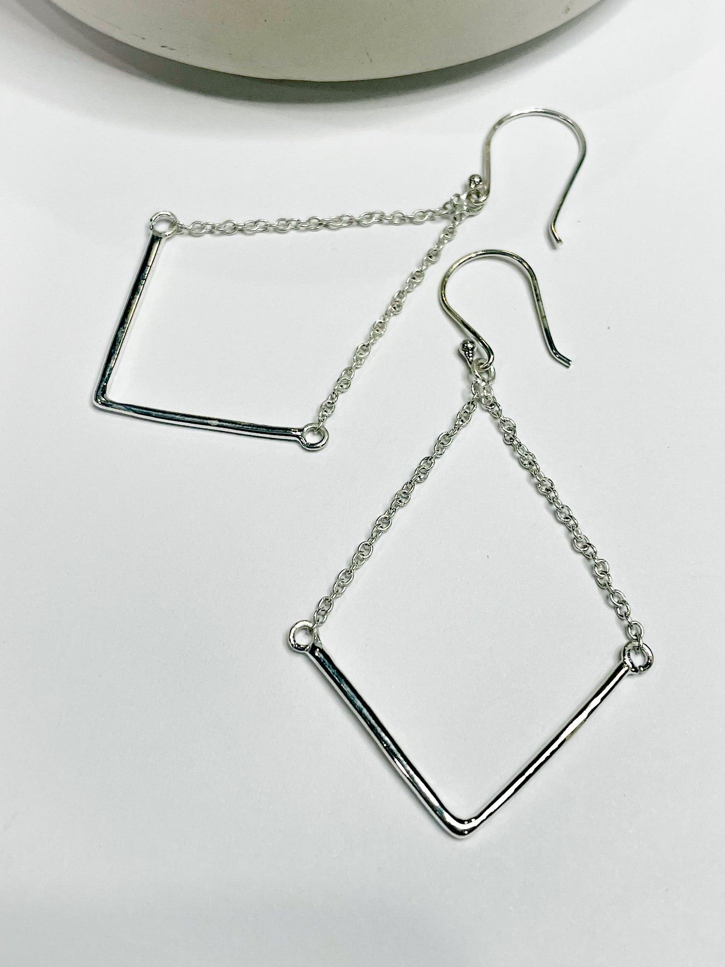 Drop Down Point Dangles - Solid Sterling Silver