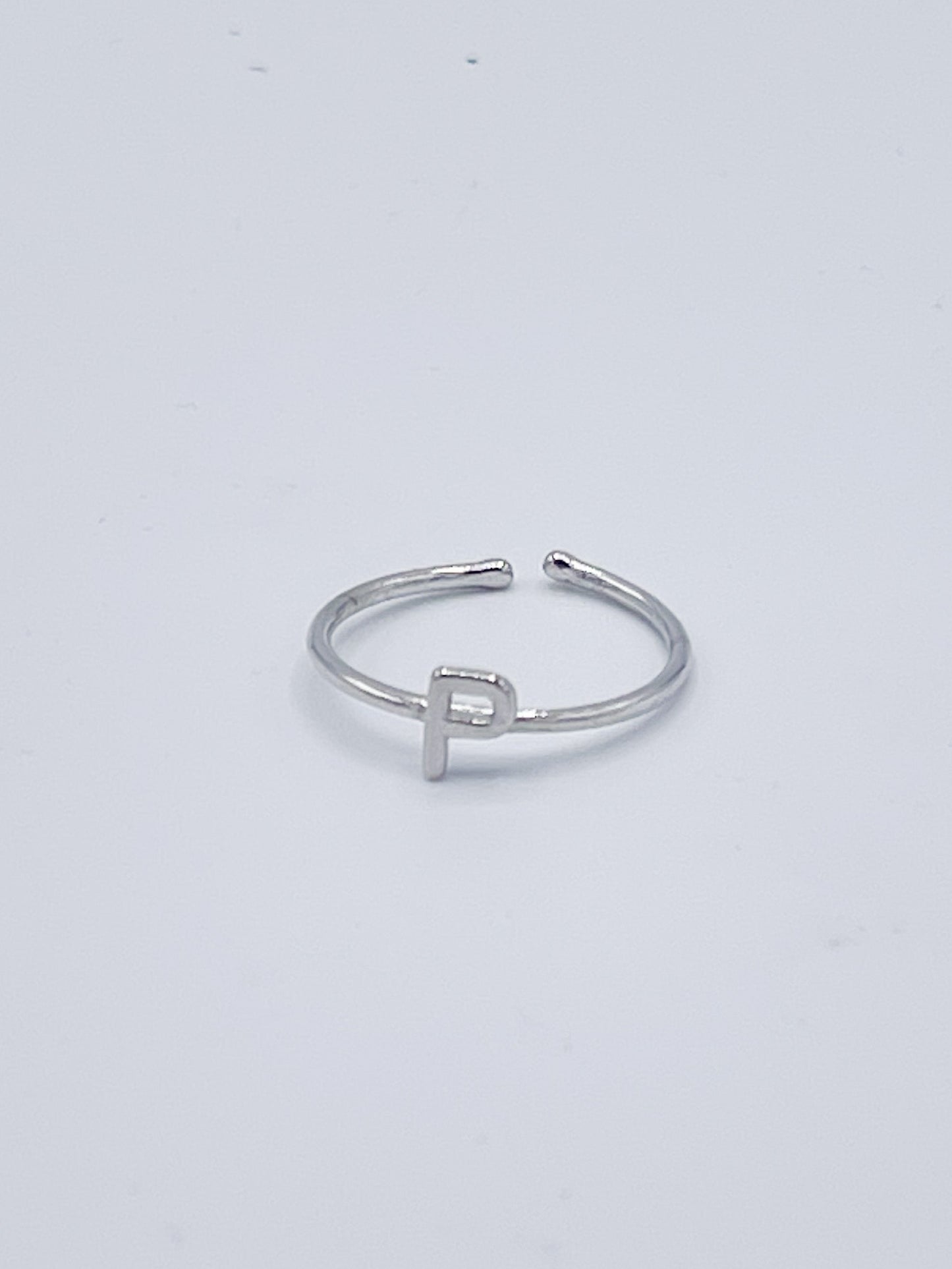 Dainty Initials Rings - Solid Sterling Silver