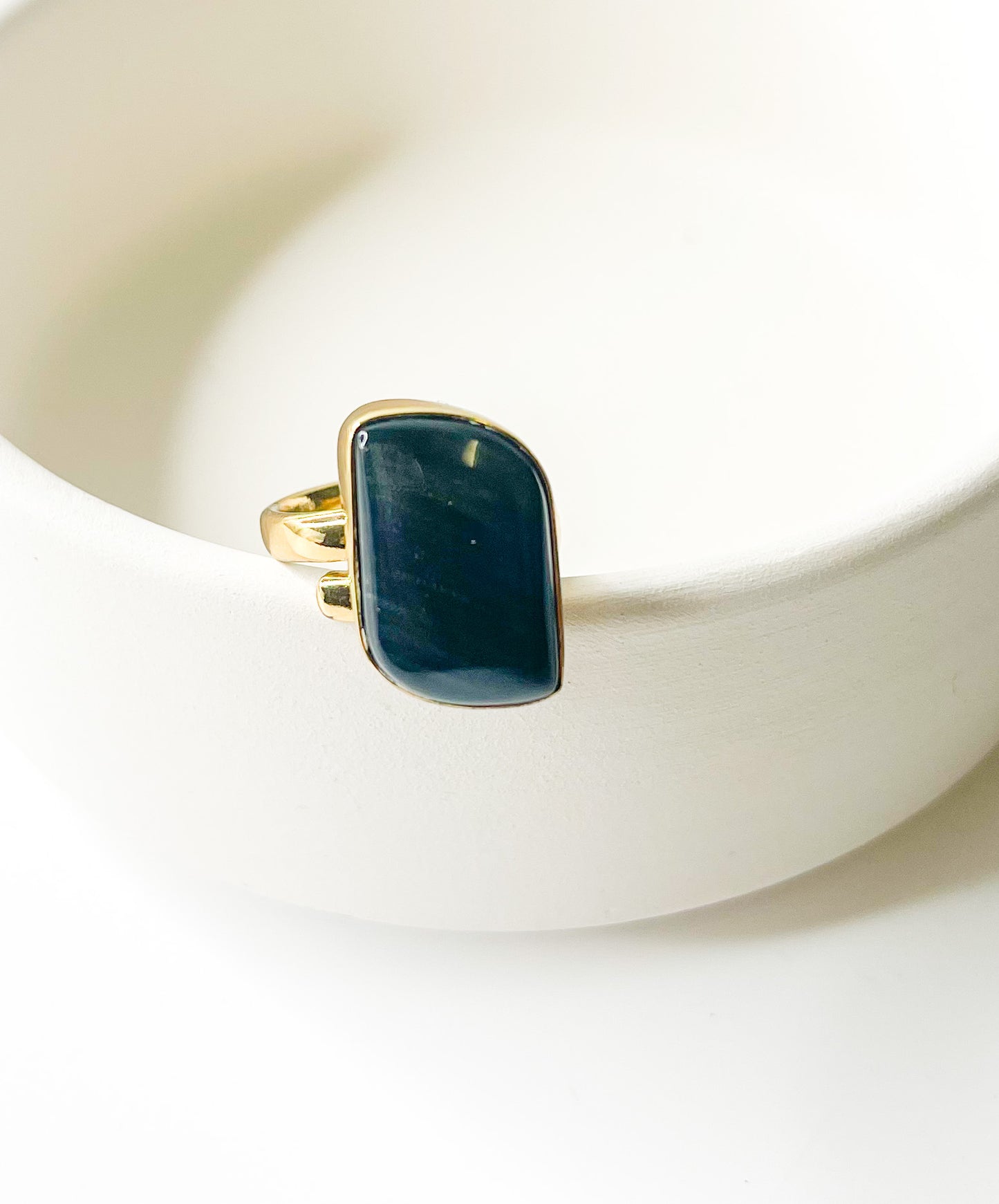 Tiger Eye Swish Alchemia Ring - Natural Hue of Blue, Red or Yellow