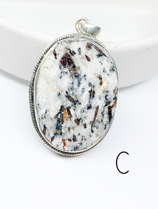 Astrophyllite Pendant - Solid Sterling Silver