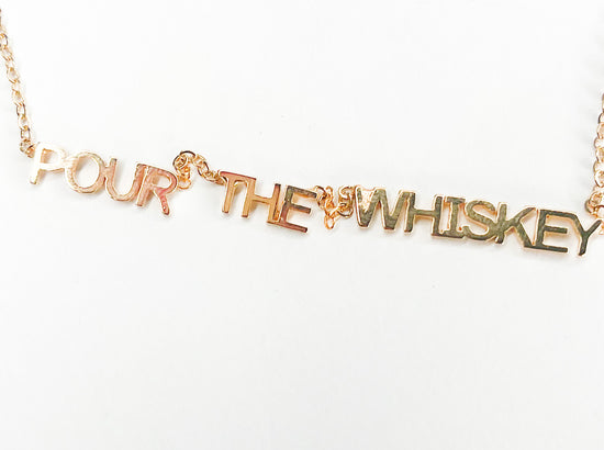16in W 2in Extender Pour The Whisky-18k Gold Filled