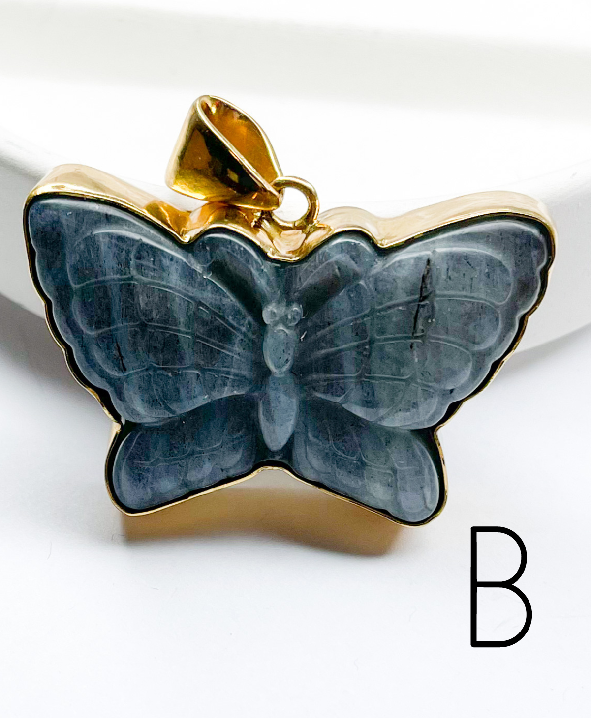 Labradorite Butterfly Pendants - Alchemia Gold