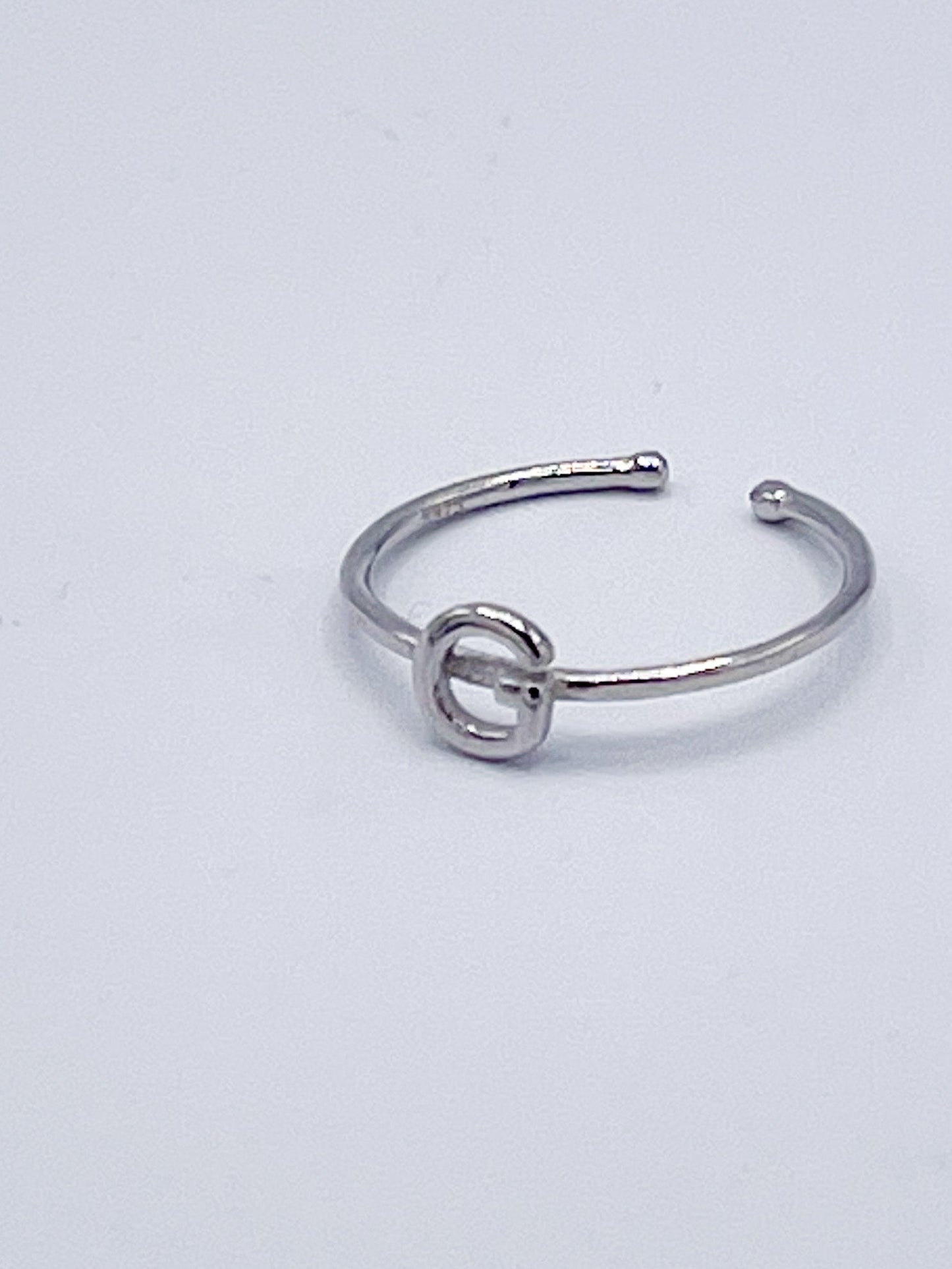 Dainty Initials Rings - Solid Sterling Silver