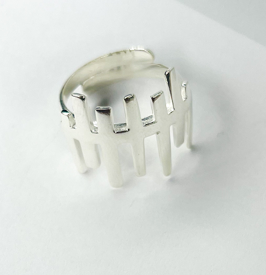 Heartbeat Ring - Solid Sterling Silver