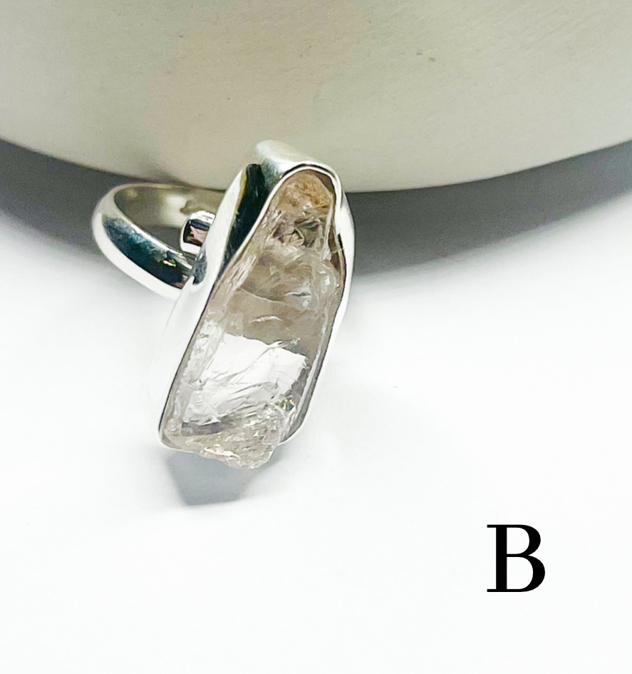 Load image into Gallery viewer, Peach Morganite Ring - Solid Sterling Silver
