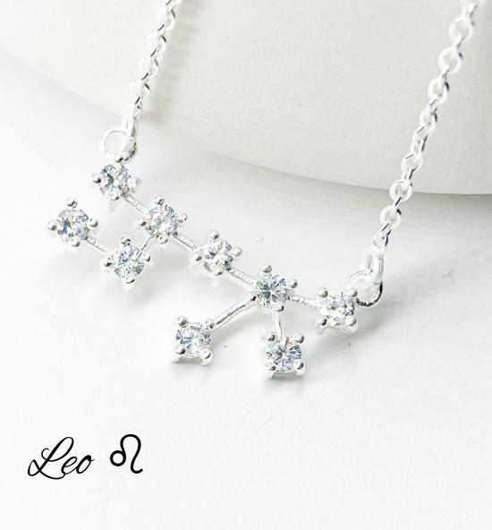 Leo Zodiac Necklace - Silver