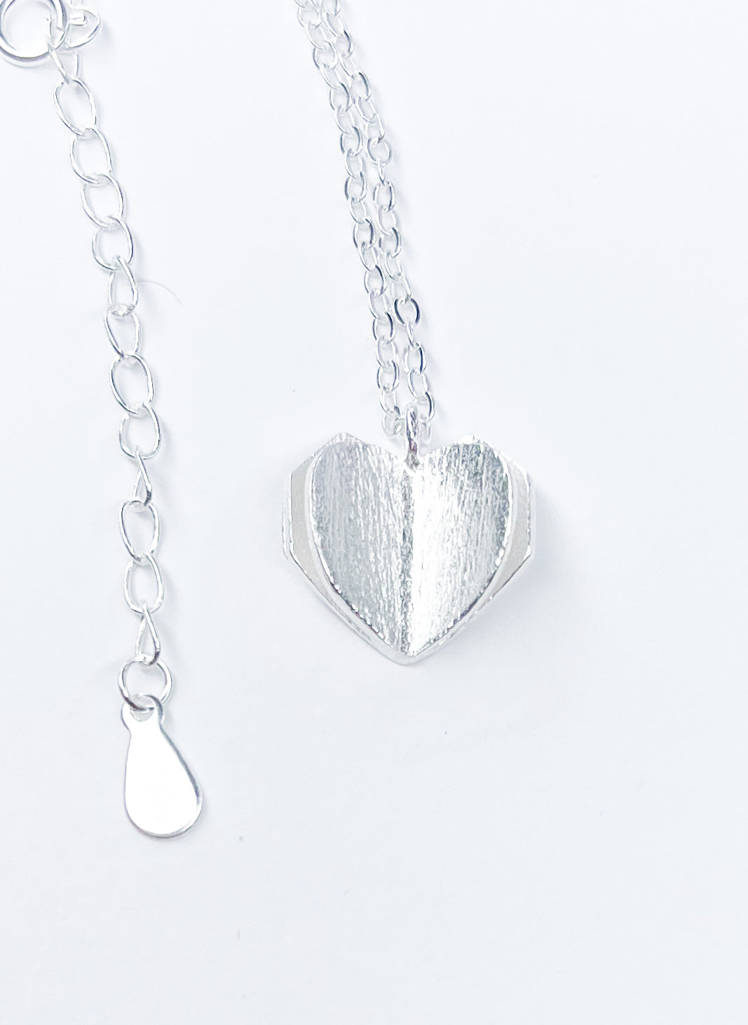 Origami Heart Necklace-Solid Sterling Silver