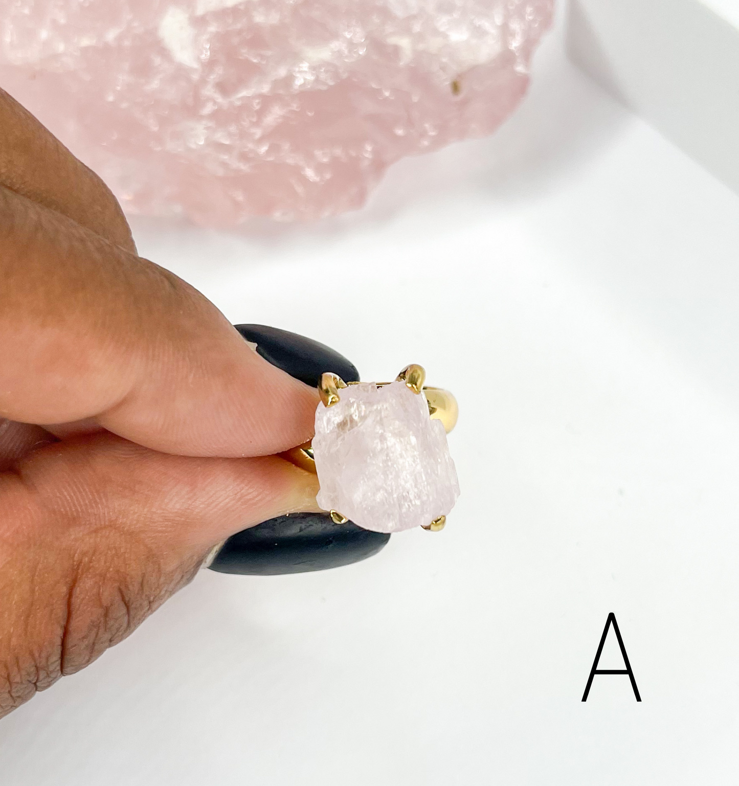 Raw Kunzite Prong Ring - Alchemia