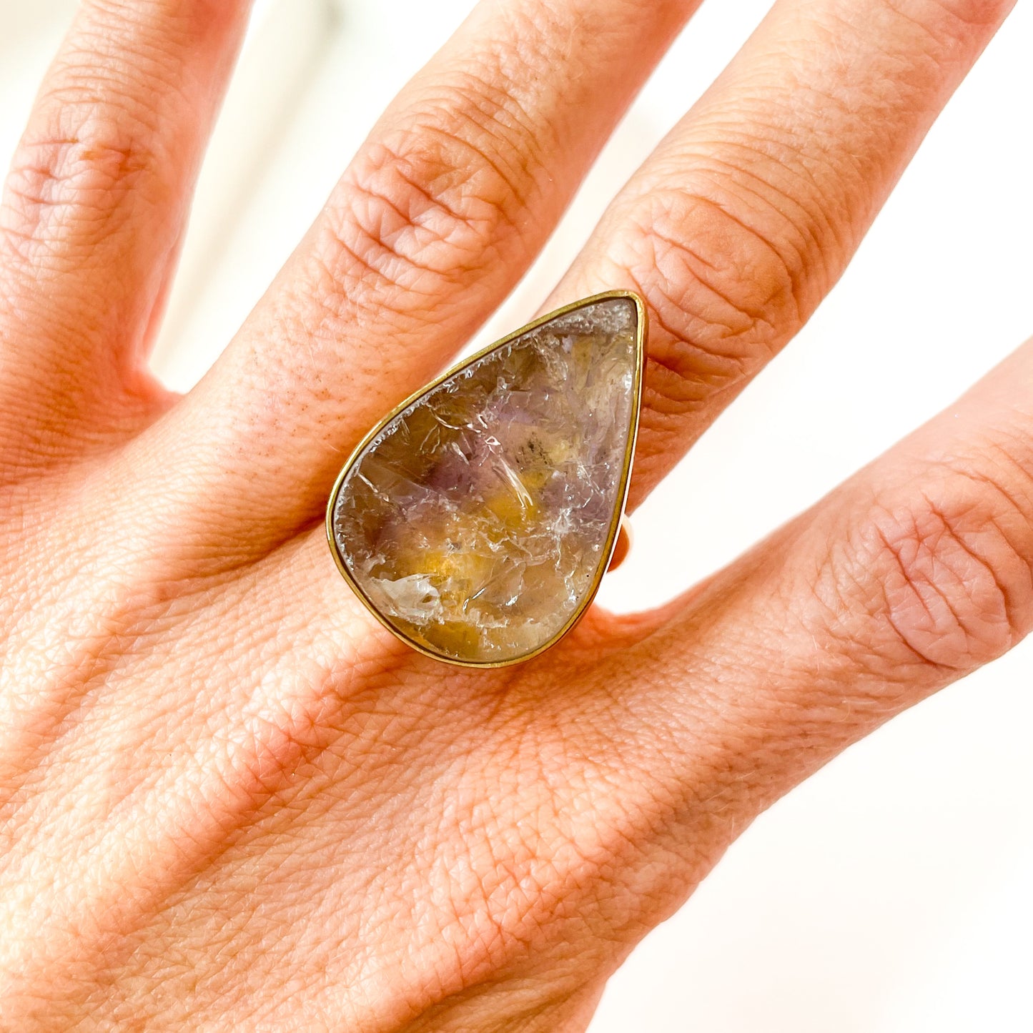 Raw Fluorite Ring - Alchemia