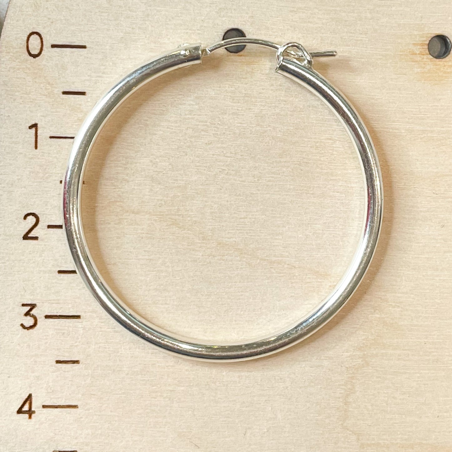 Hollow Tube Hoops - Solid Sterling Silver