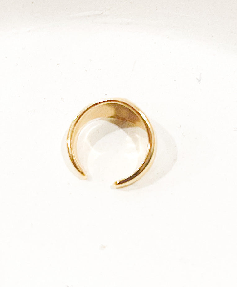 Gold Ear Cuff - Solid Sterling Silver - 18k fill