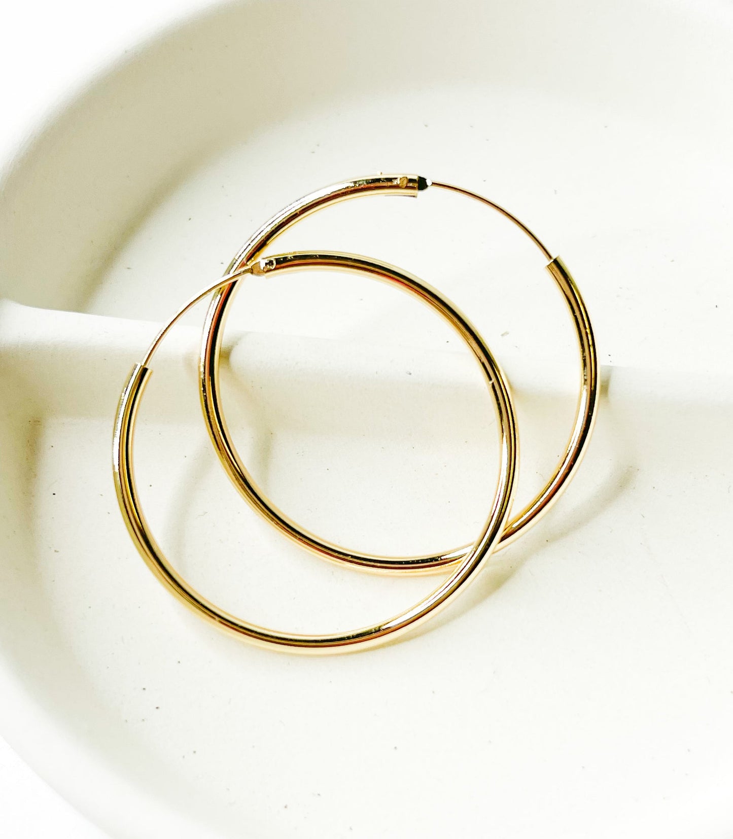 Infinity Hoops - 18k Gold Filled