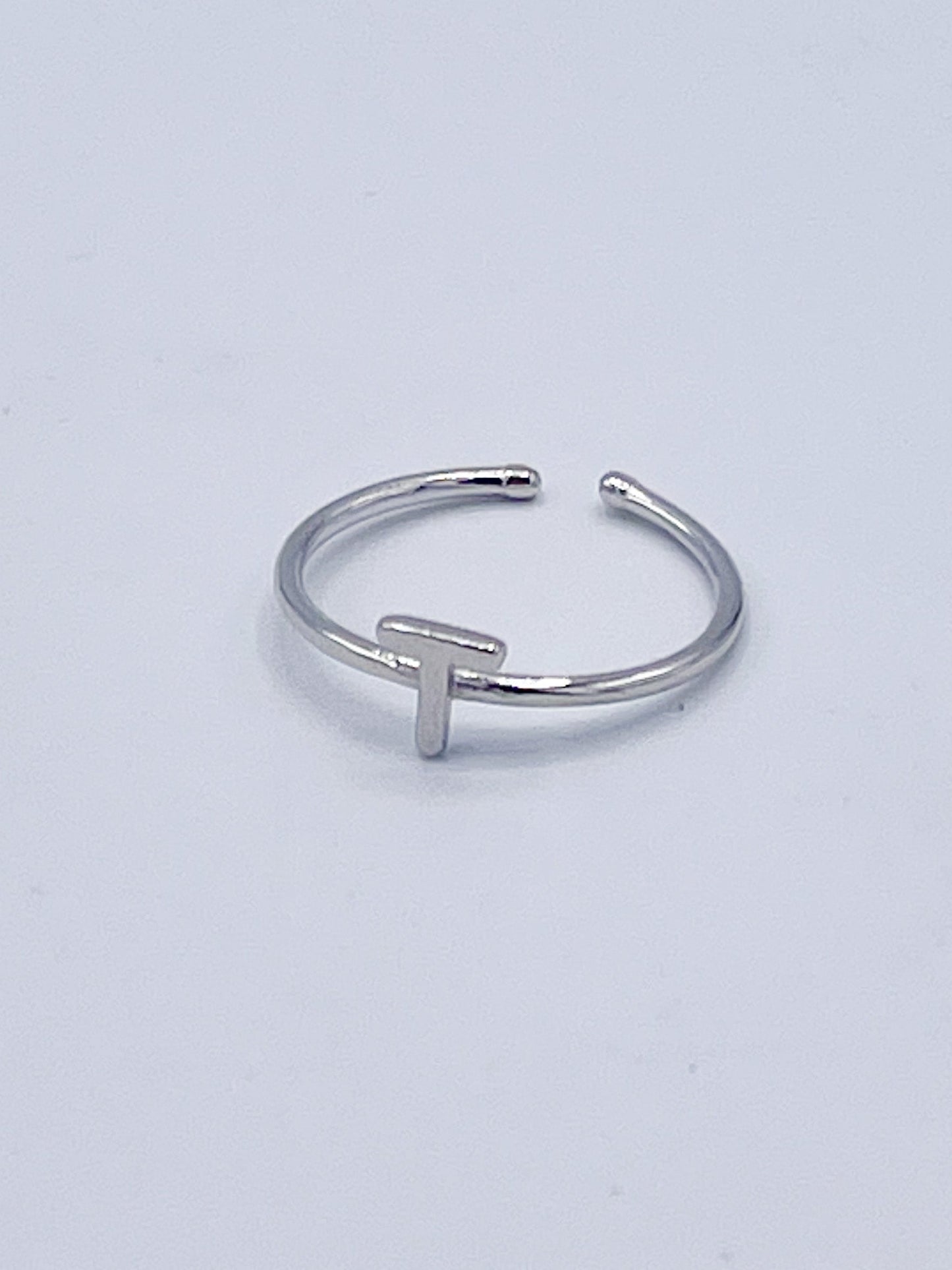 Dainty Initials Rings - Solid Sterling Silver