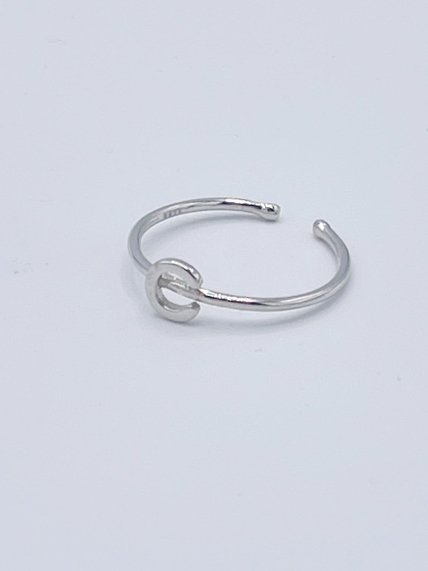 Dainty Initials Rings - Solid Sterling Silver