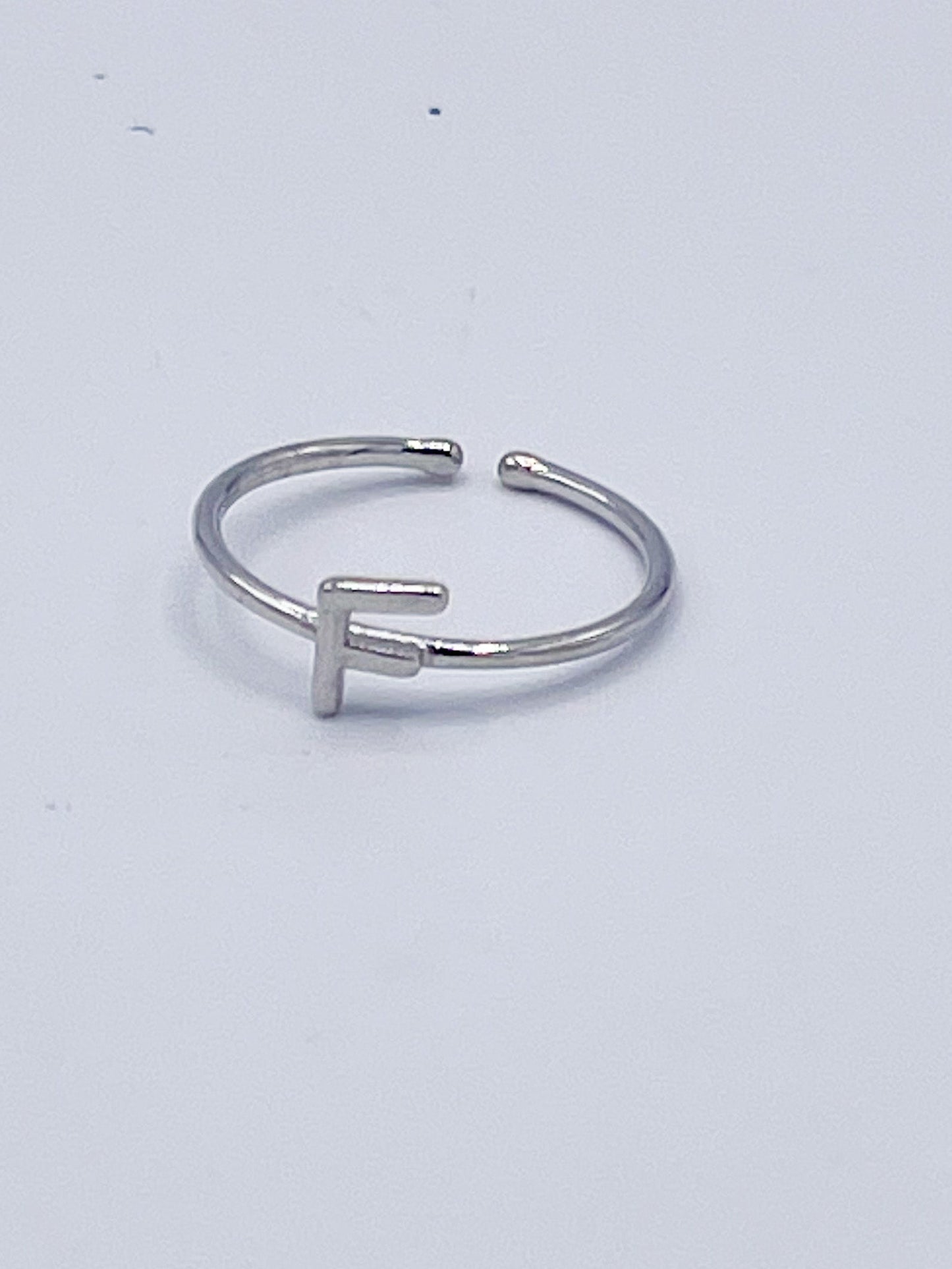 Dainty Initials Rings - Solid Sterling Silver