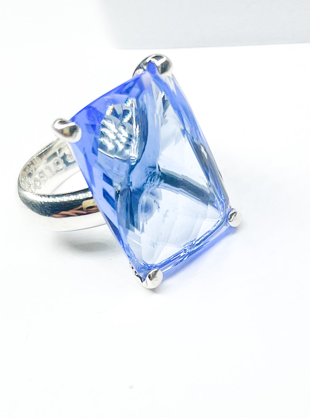 Siberian Quartz Prong Ring-Solid Sterling Silver
