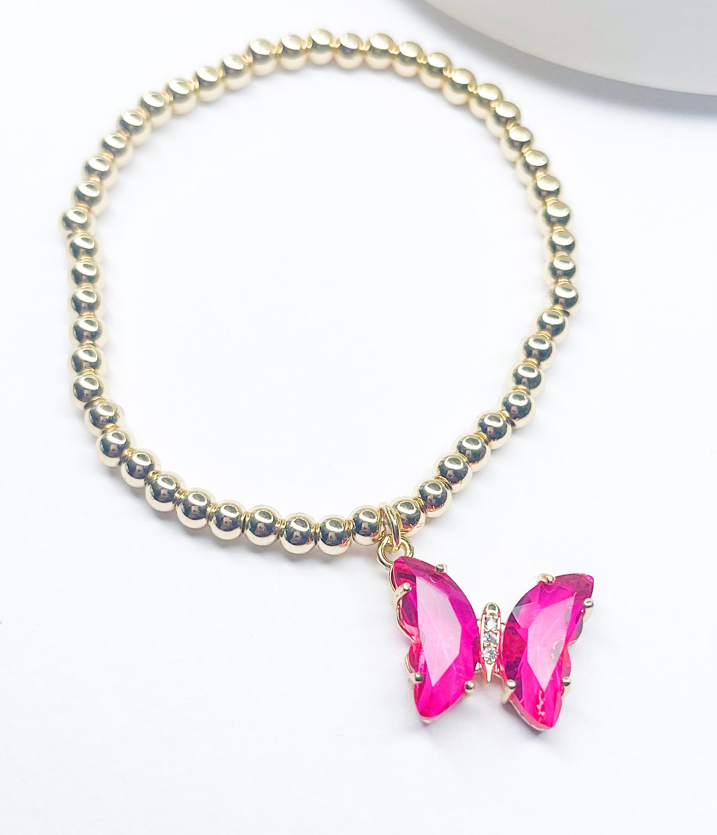 Butterfly Bubble Stretch Bracelet - 18k Gold Filled