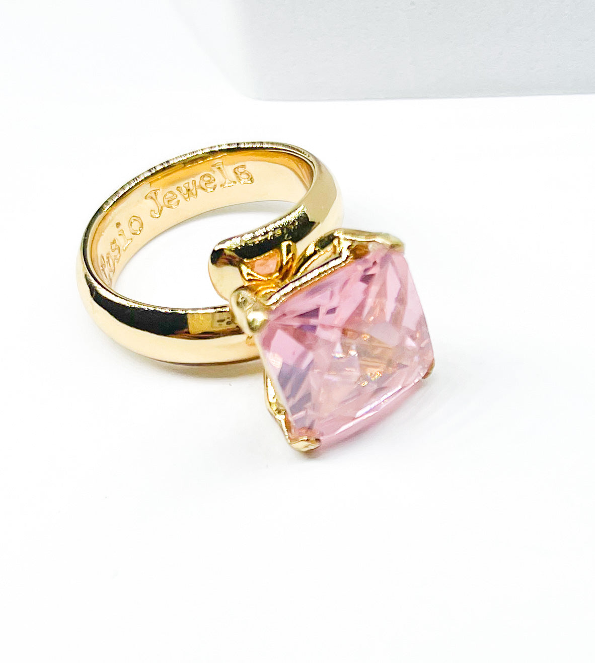 Pink Cushion  Prong RIng - Alchemia