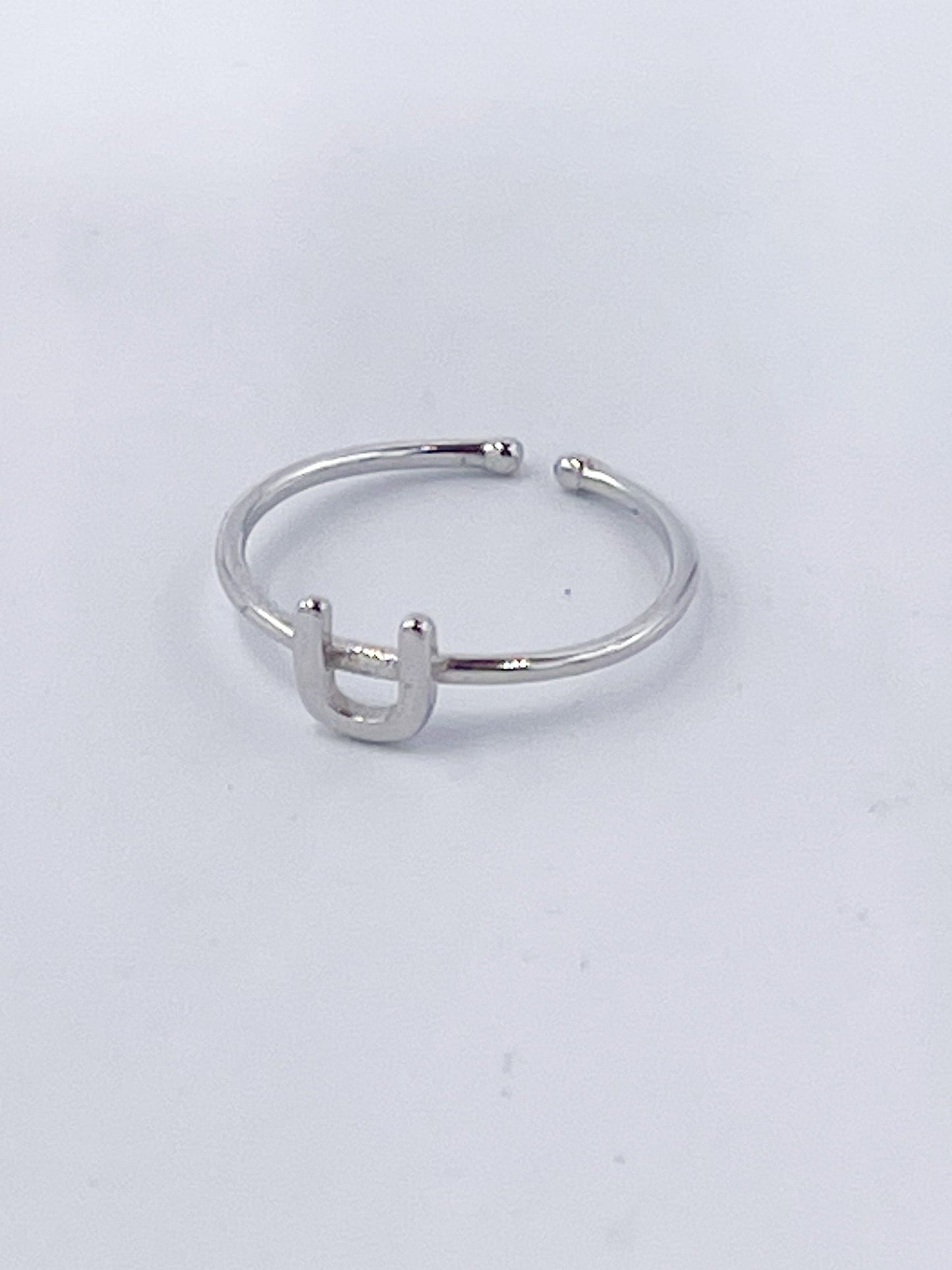 Dainty Initials Rings - Solid Sterling Silver