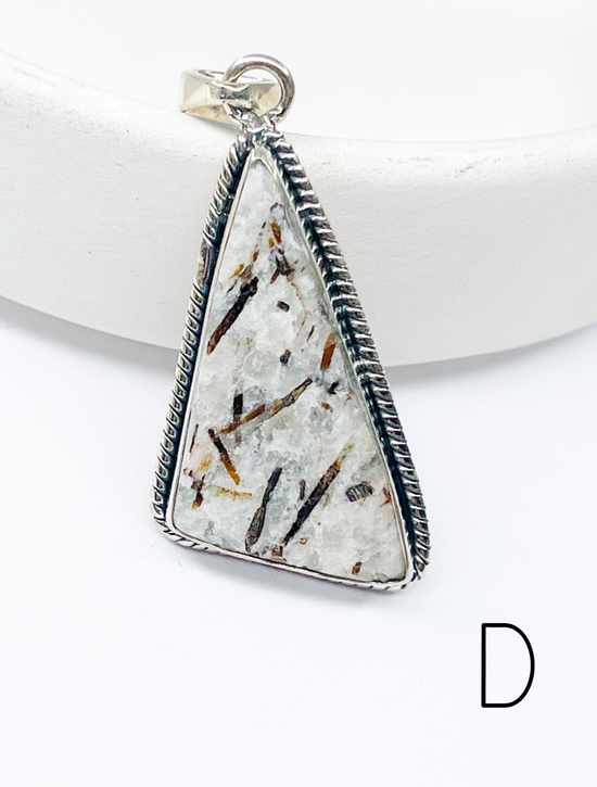 Astrophyllite Pendant - Solid Sterling Silver