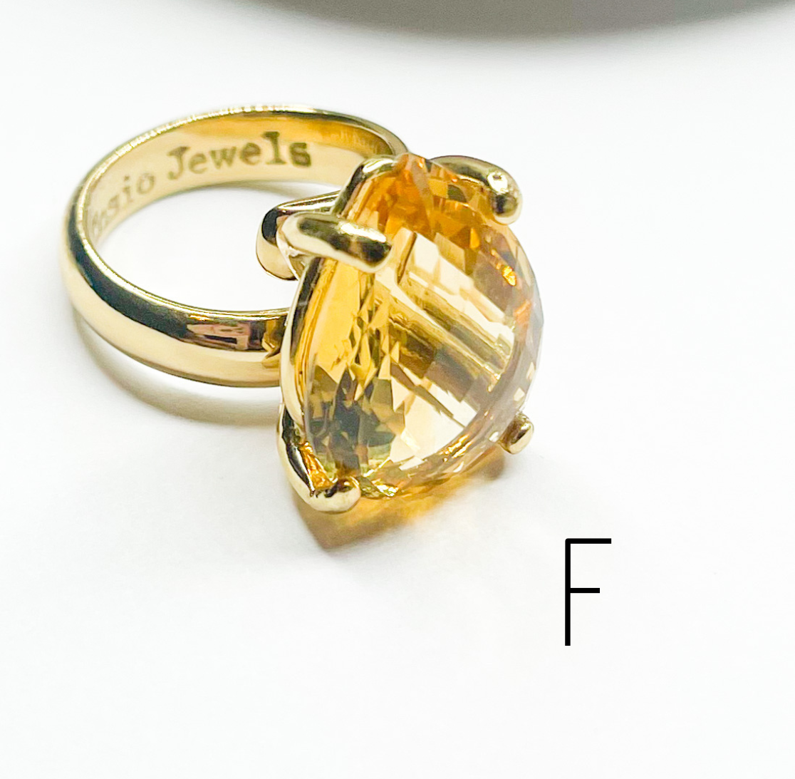 Citrine Prong Ring - Alchemia