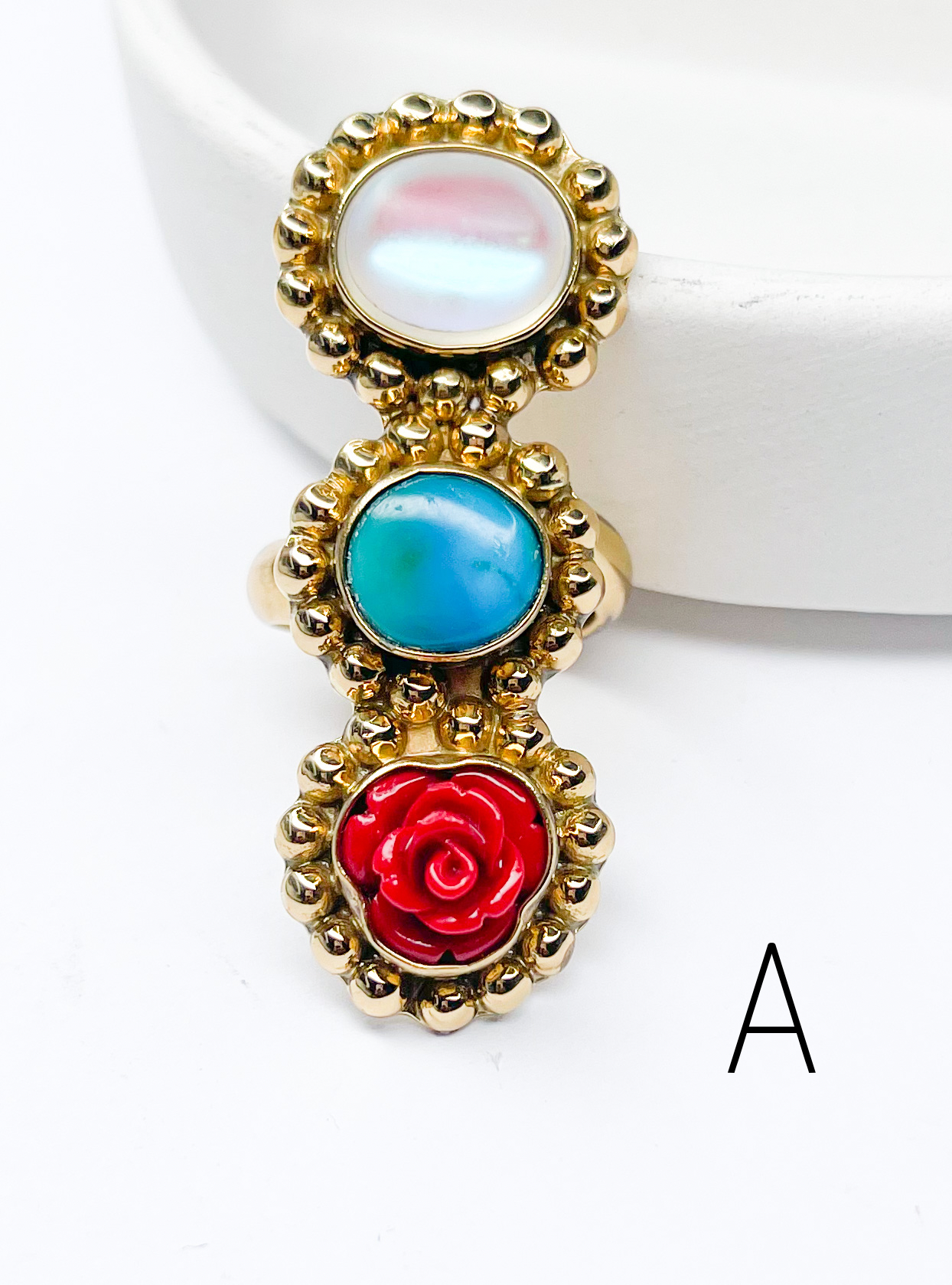 Rose Luminite  & Turquoise Crawler - Alchemia