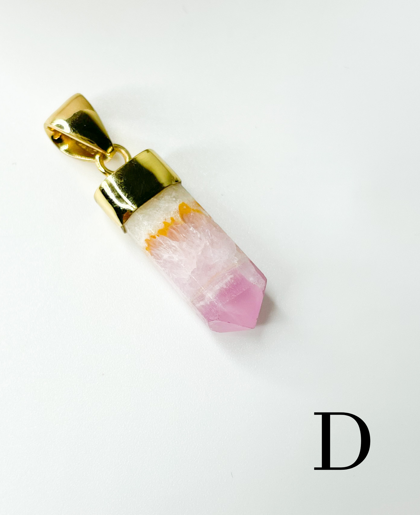 Pink Aragonite Point Pendant - Alchemia