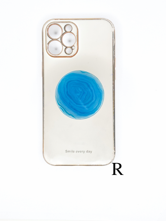 Blue Round Phone Stone