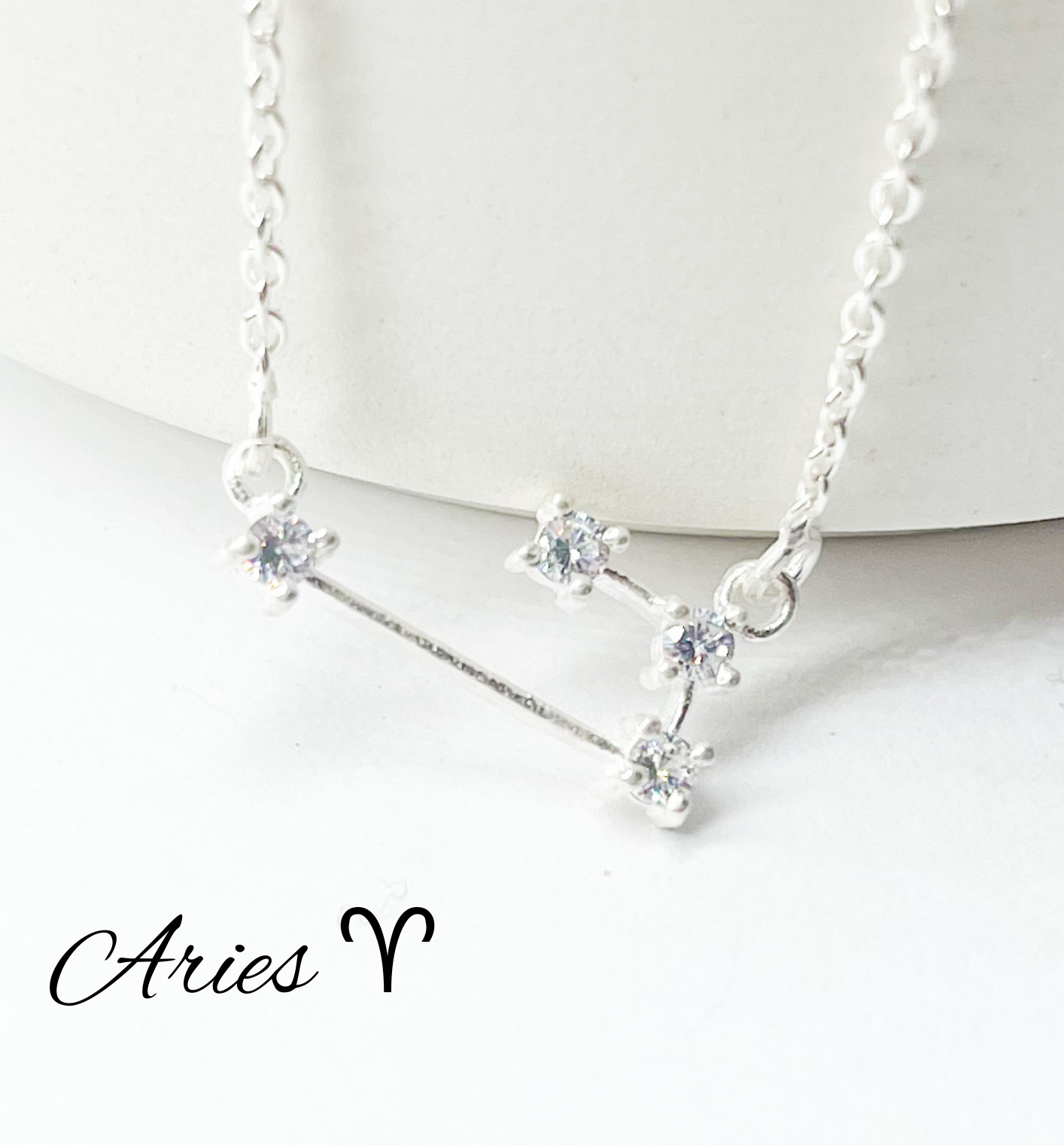 Aries Zodiac Necklace - Silver