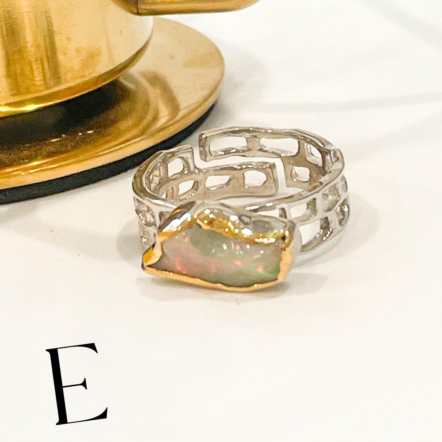 Ethiopian Opal Unique Band - Solid Sterling Silver