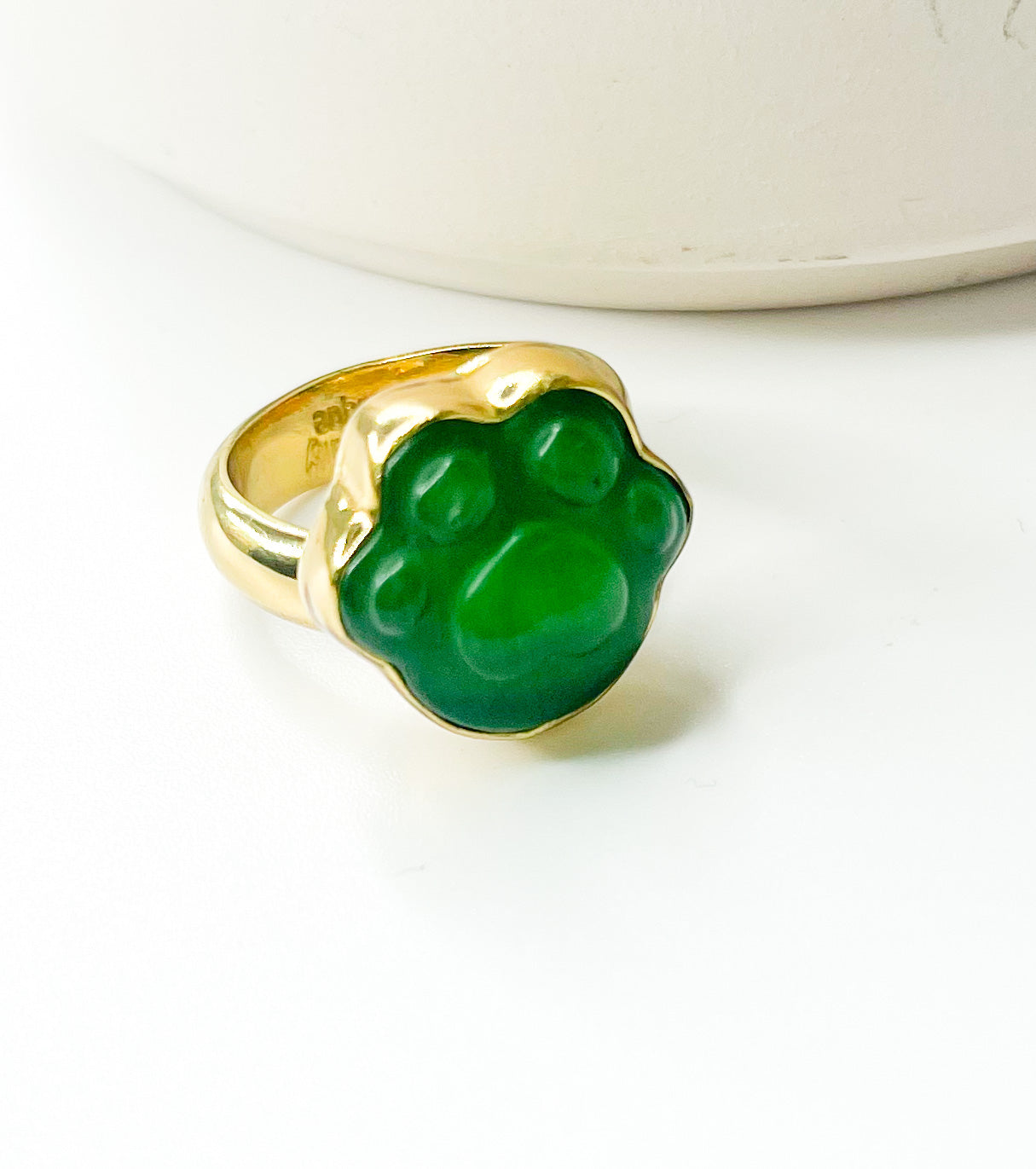 Fiber Optic Dog Paw Adjustable Ring-Alchemia