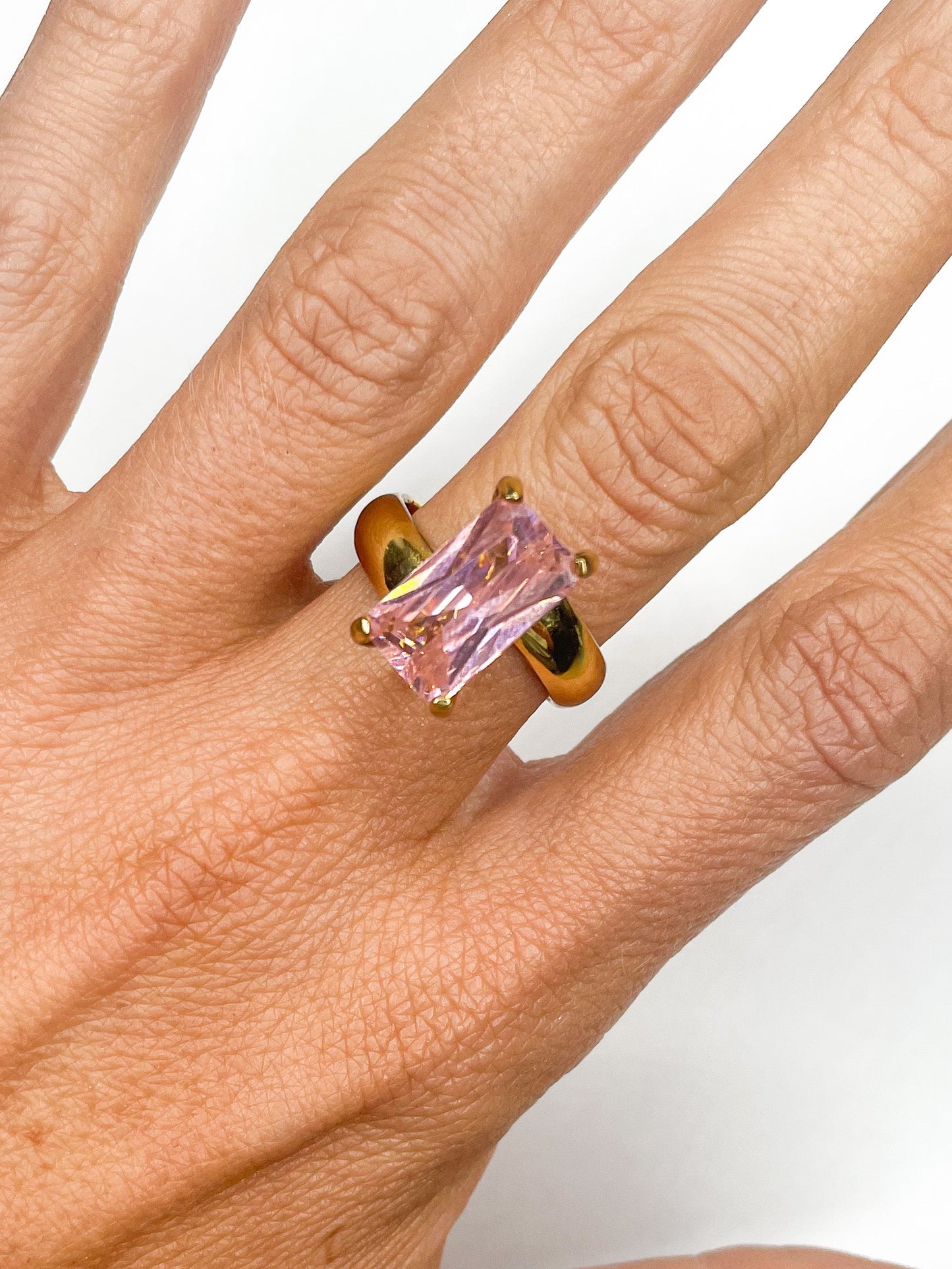 Pink CZ Ring - Alchemia