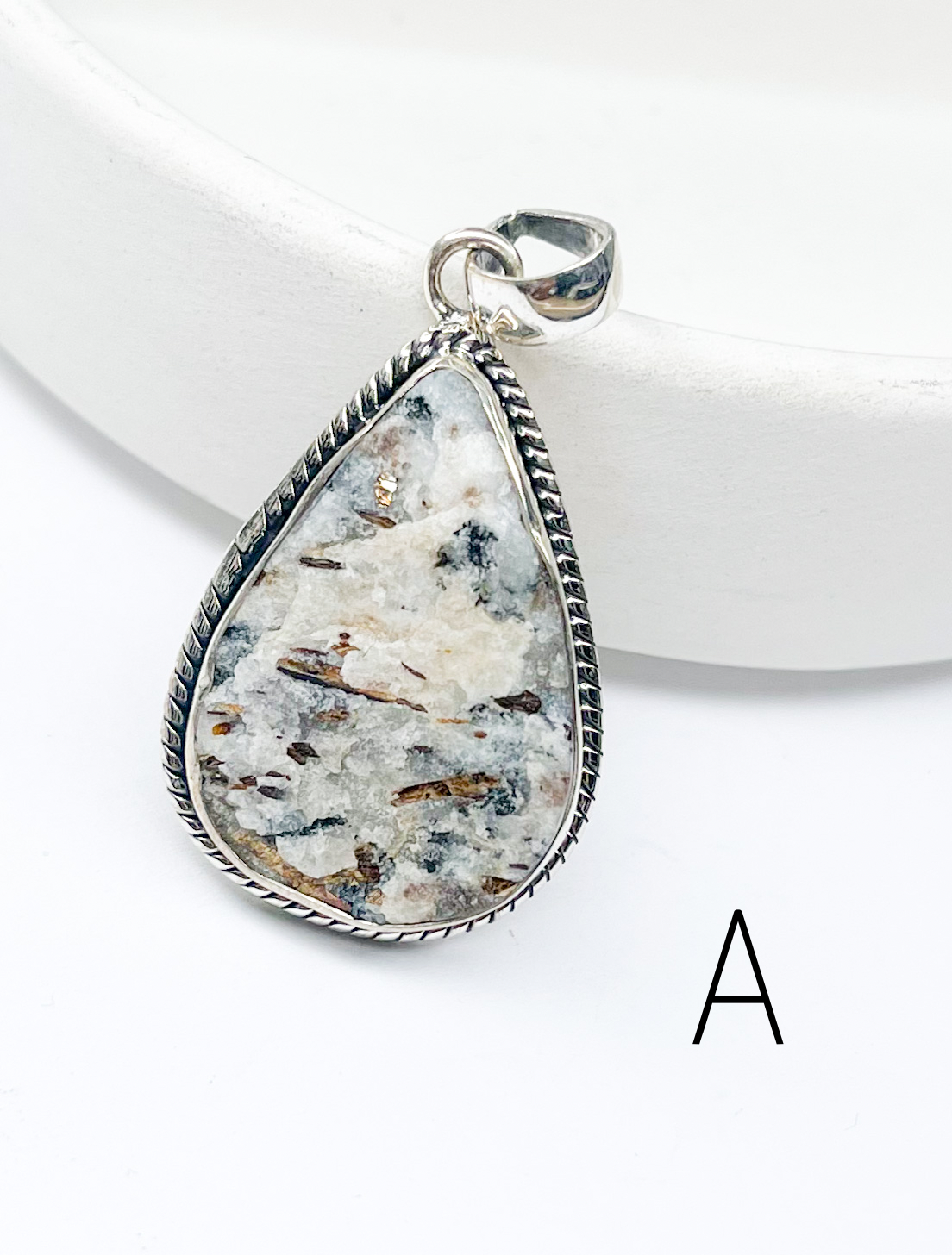 Astrophyllite Pendant - Solid Sterling Silver